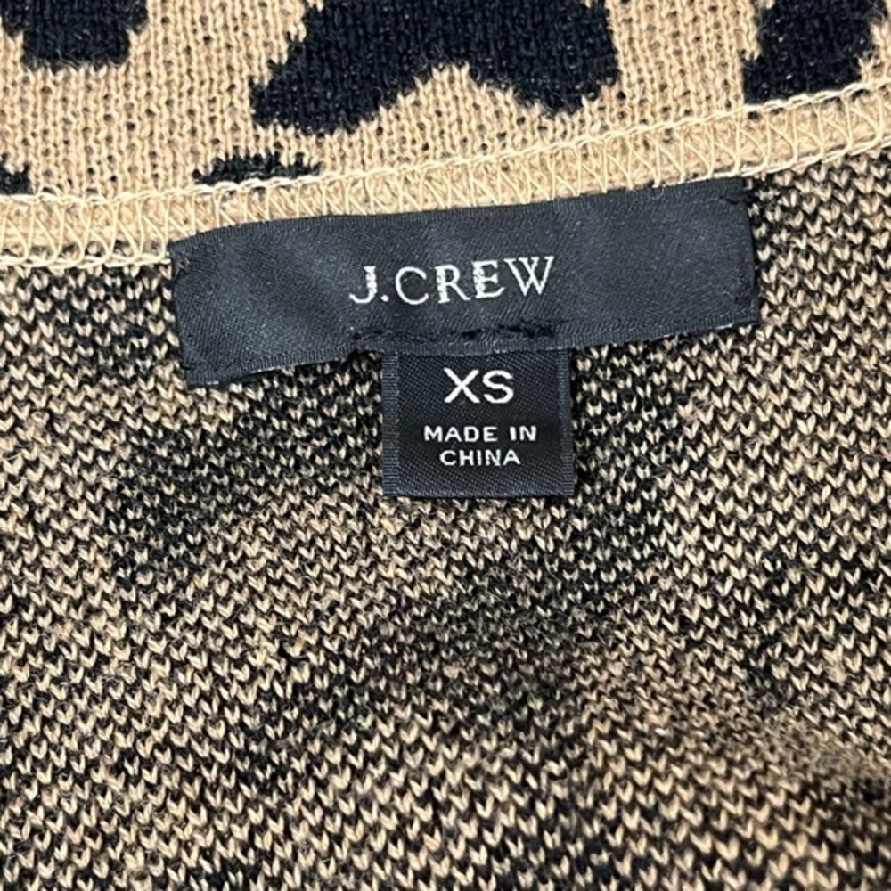 🟢 J. Crew Leopard Print 3/4 Sleeve Cardigan - Picture 10 of 13